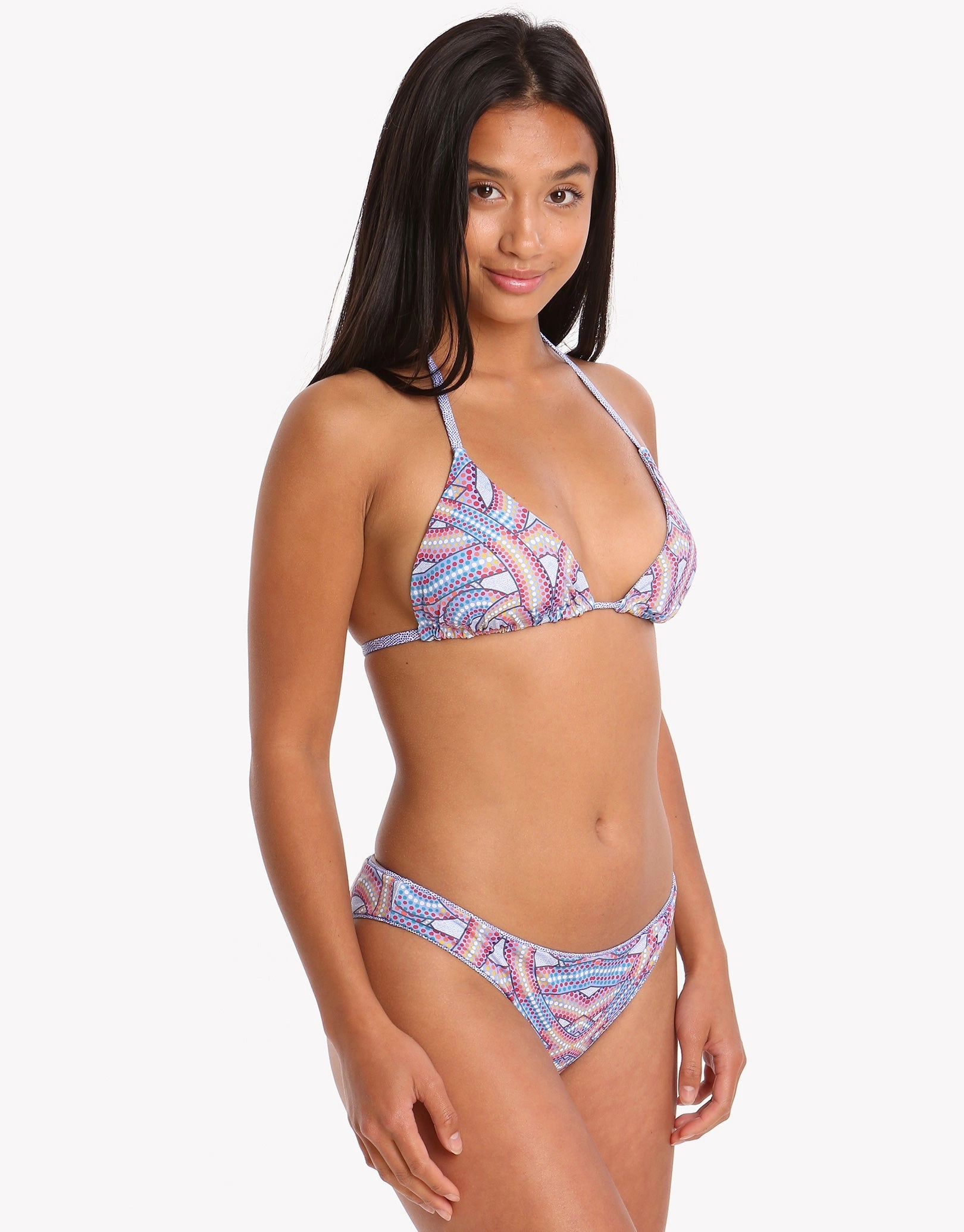 Sentwali Adana Reversible Halter Bikini Top - Print
