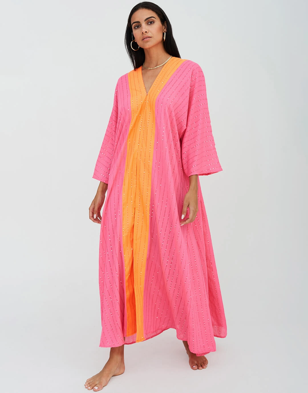 Sequin Kimono - Hot Pink