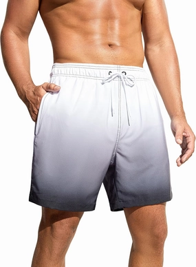 SILKWORLD Men Swim Trunks 6 Inch Quick Dry Swimming Shorts 2 in 1 Summer Swimwear Bathing Suits with Zipper Pockets