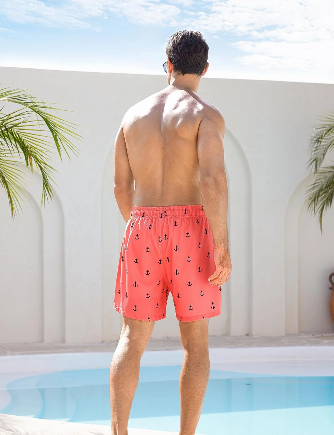 SILKWORLD Men Swim Trunks 6 Inch Quick Dry Swimming Shorts 2 in 1 Summer Swimwear Bathing Suits with Zipper Pockets