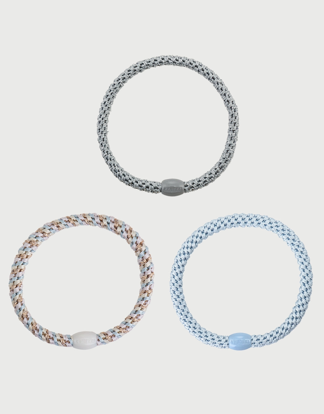 Slim Hair Tie Bundle - Pale Pastel Blues