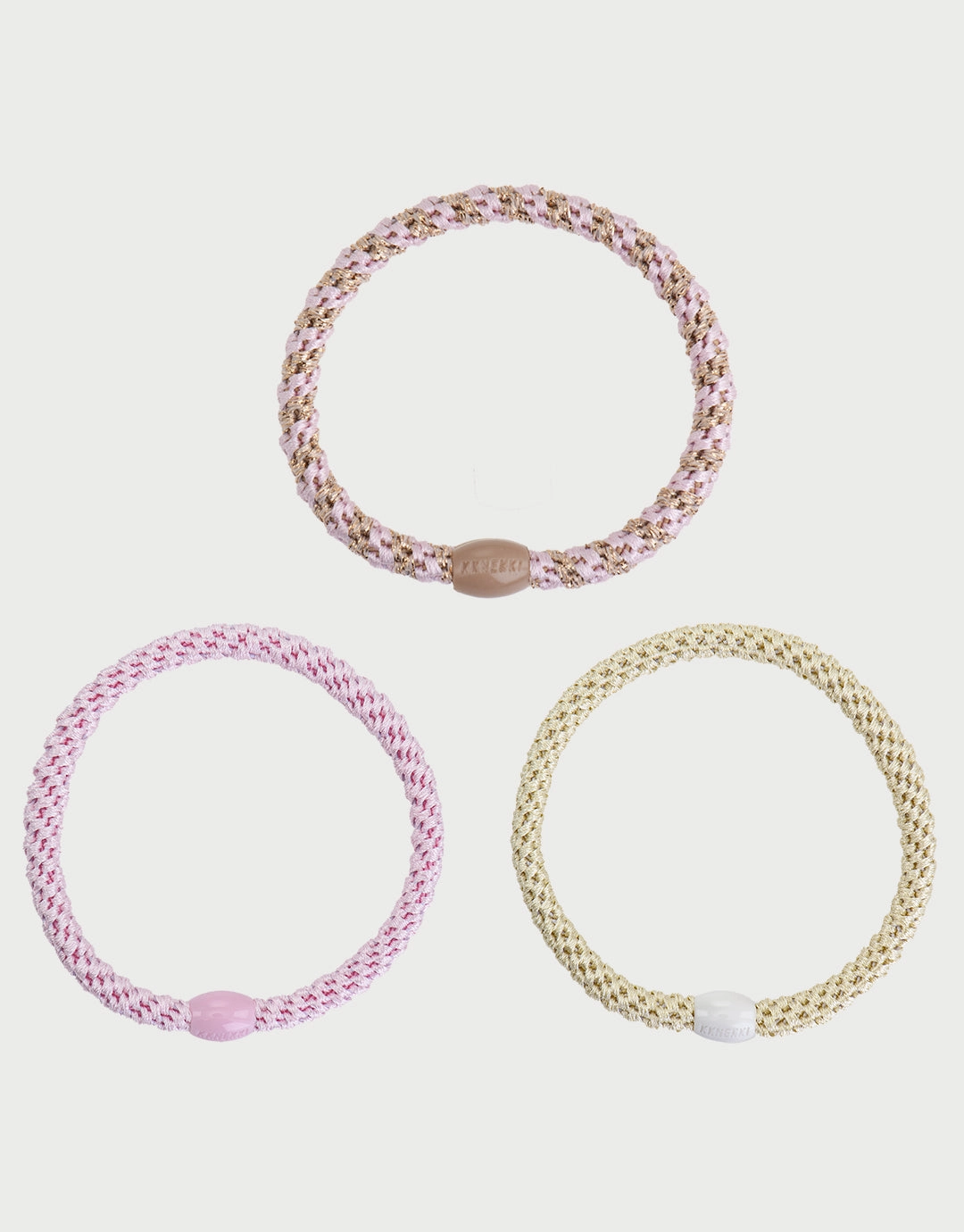 Slim Hair Tie Bundle - Pale Pastel Pinks
