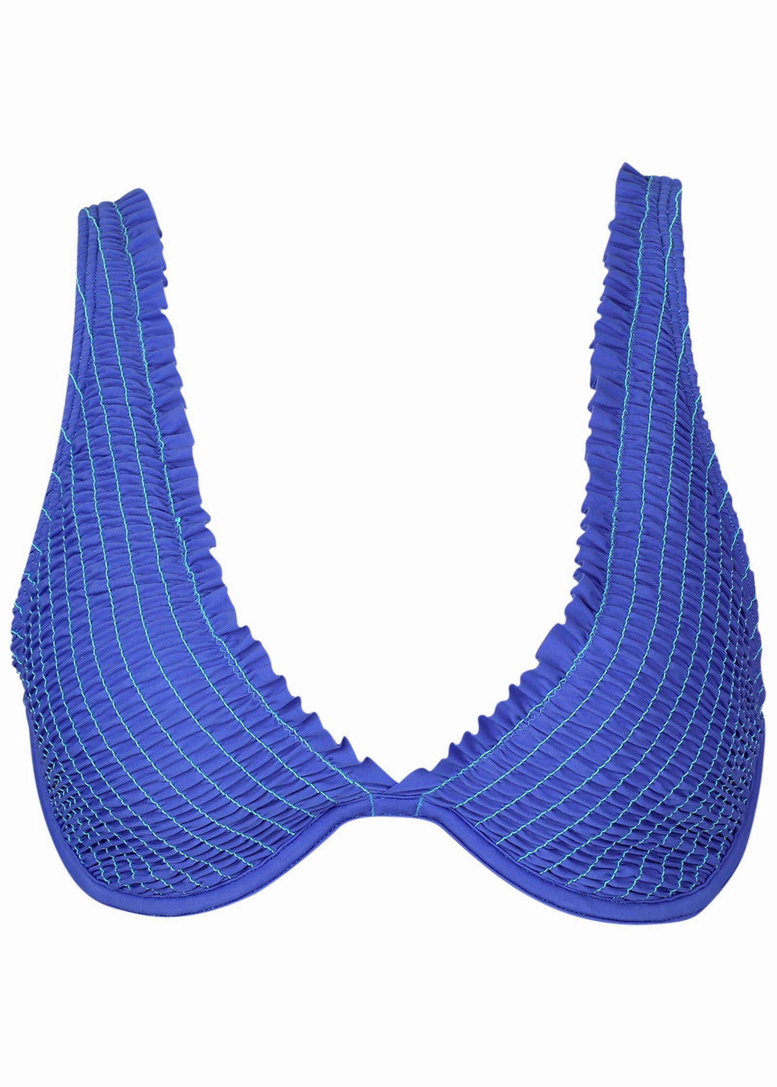 Smocked Underwire Top - Blue