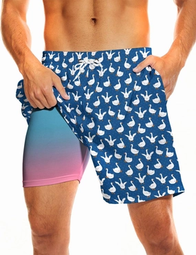 Socira Men's Swim Trunks with Compression Liner, Quick Dry Mens 2 in 1 Swimming Trunks Men Beach Bathing Suits Swimsuit