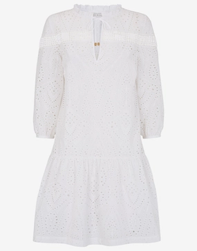 Solta Broderie Anglaise Dress - White