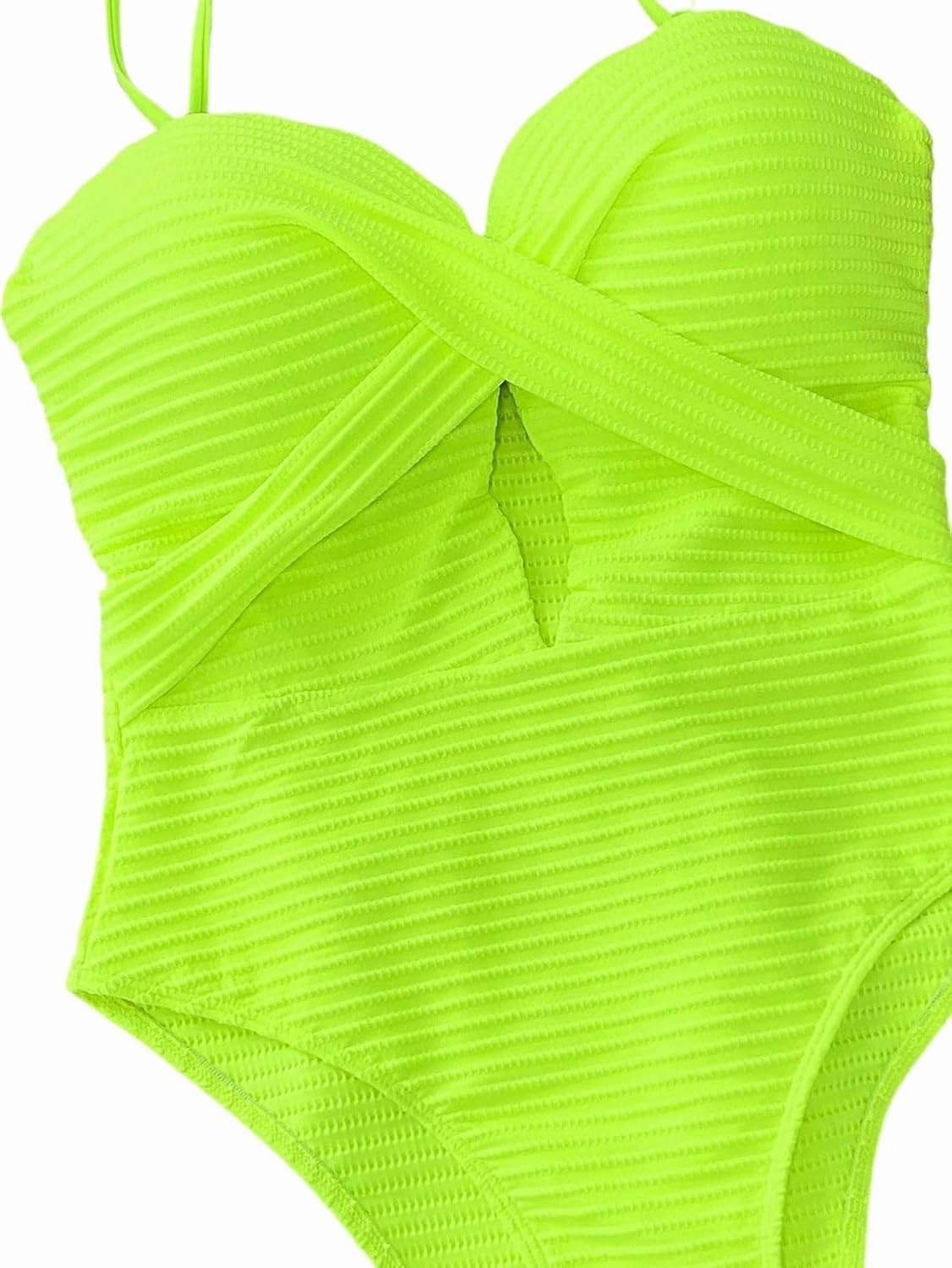 SOLY HUX Women's One Piece Swimsuit Push Up Wrap Front Cutout Bathing Suit Tummy Control Swimwear