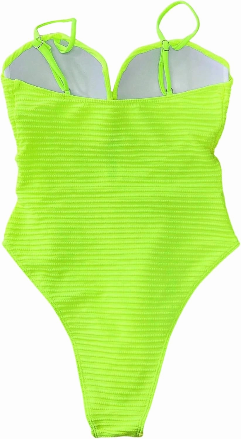 SOLY HUX Women's One Piece Swimsuit Push Up Wrap Front Cutout Bathing Suit Tummy Control Swimwear