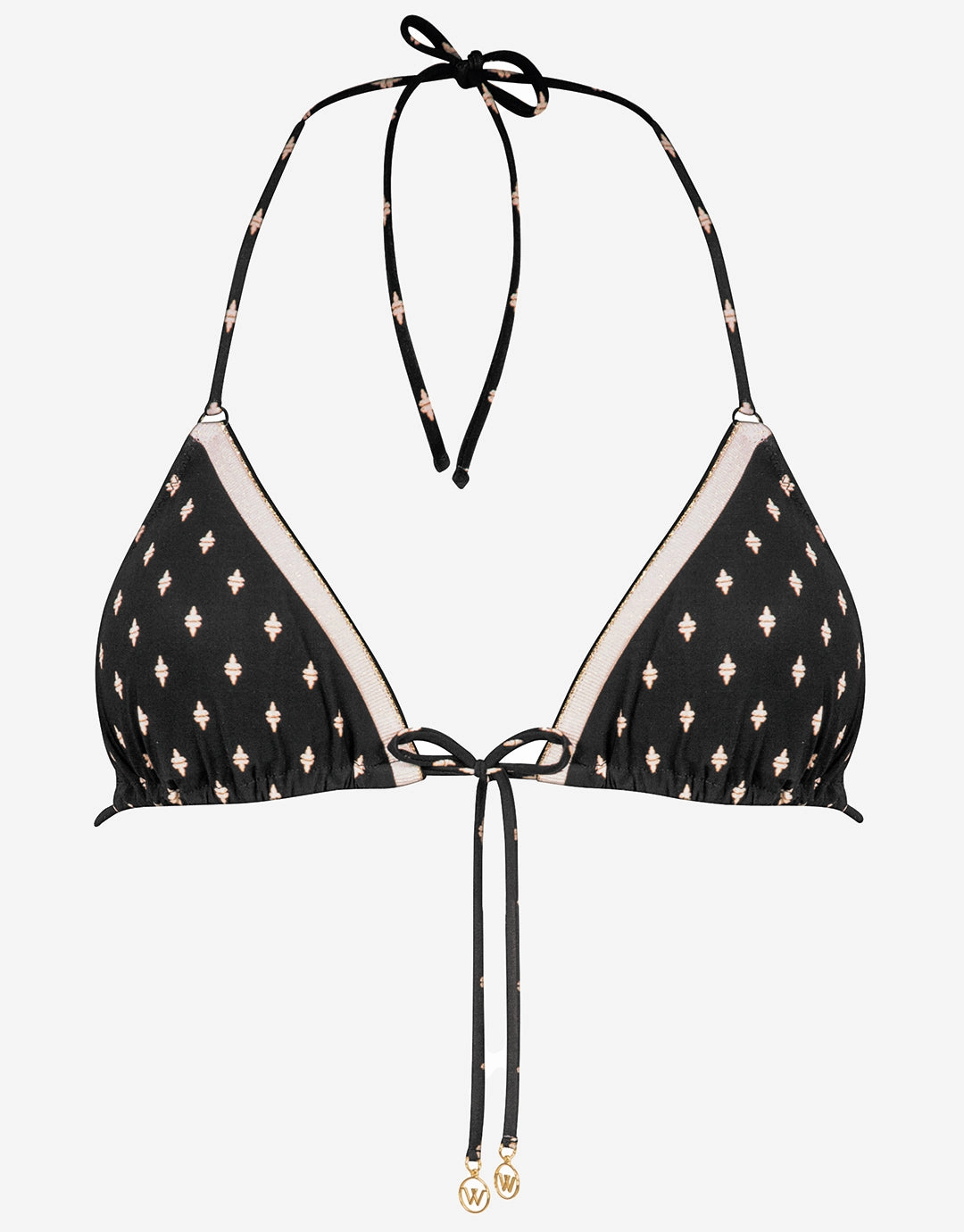 Soul Spots Triangle Bikini Top - Black