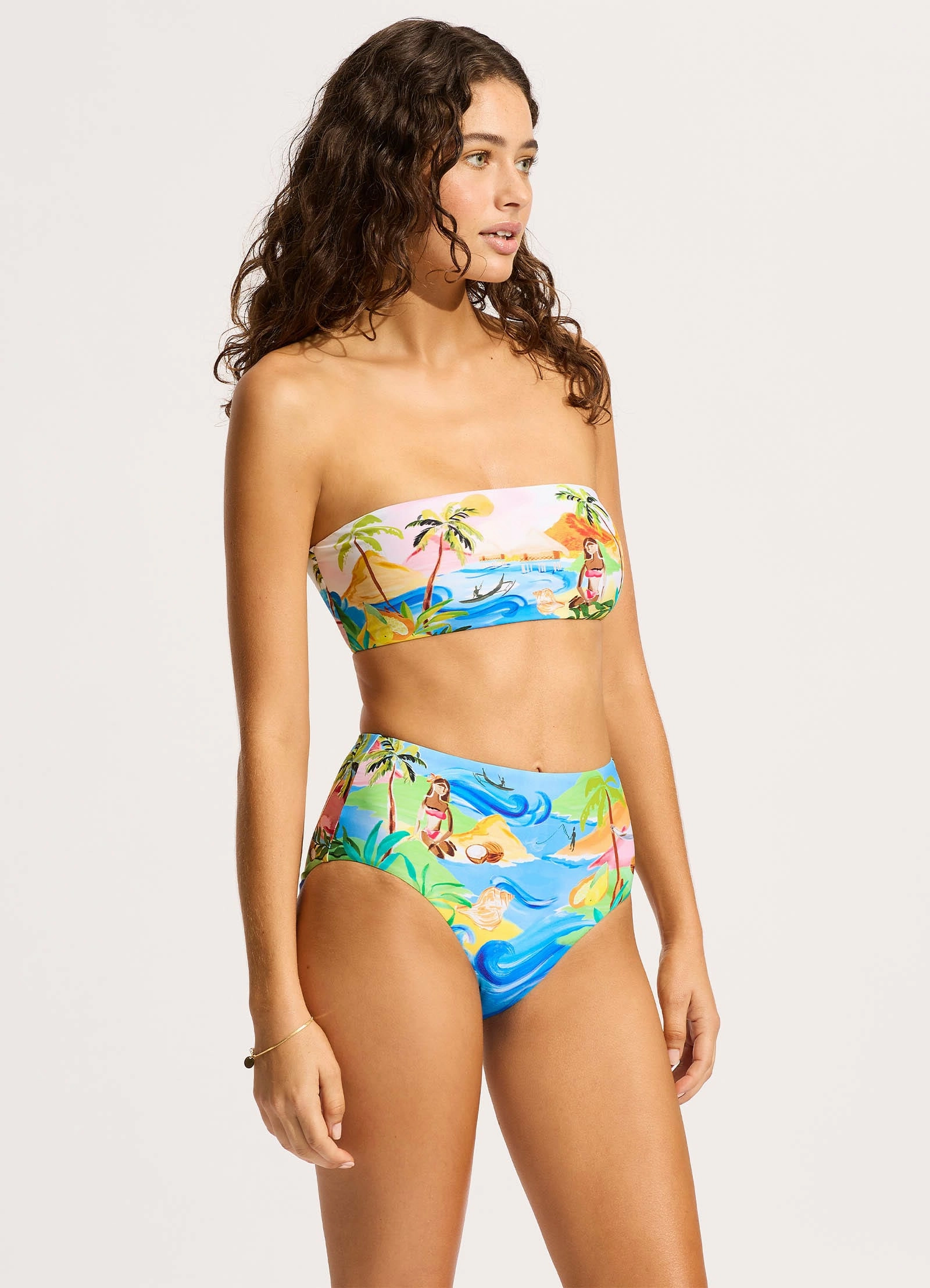 South Pacific Bandeau Bikini Top - Turquoise