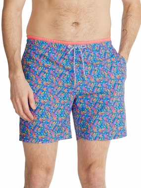 Spades Swim Trunk In Blue Floral