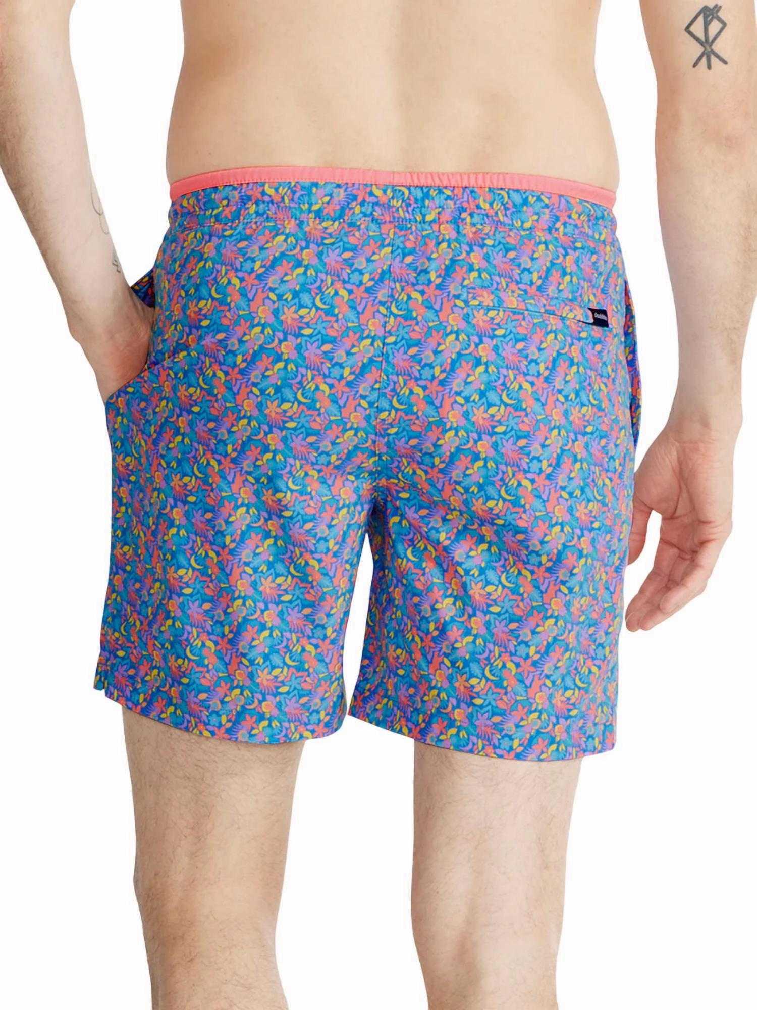 Spades Swim Trunk In Blue Floral