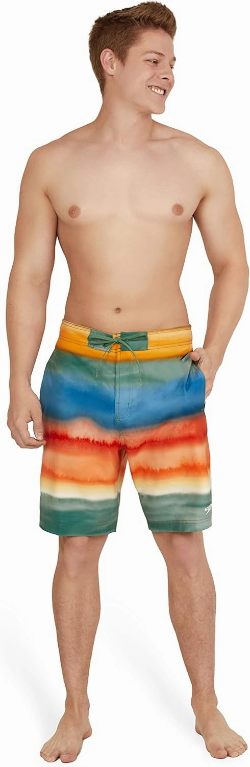 Speedo Men's Swim Trunk Knee Length Boardshort Bondi Printed