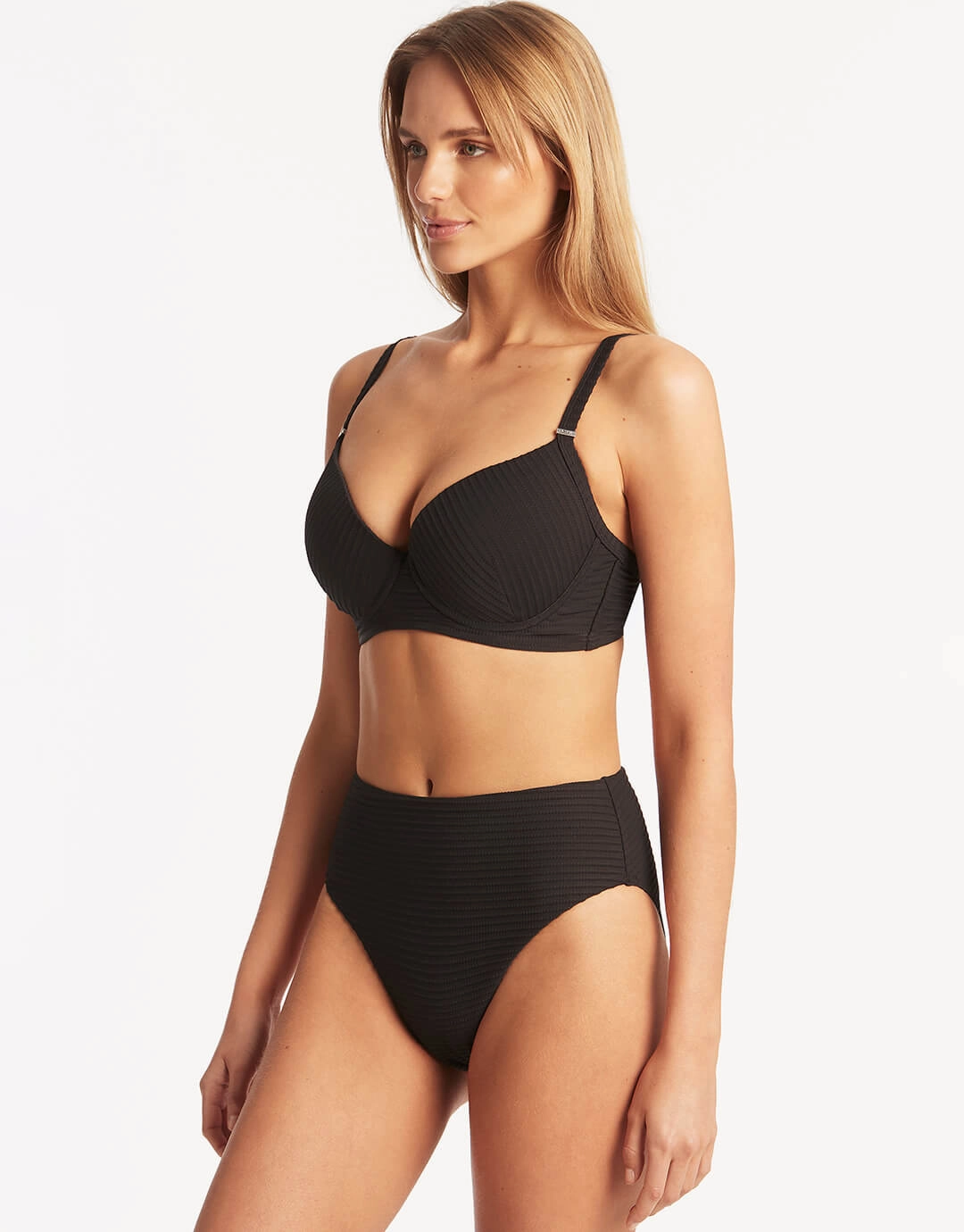 Spinnaker Moulded Underwired Bikini Top - Black