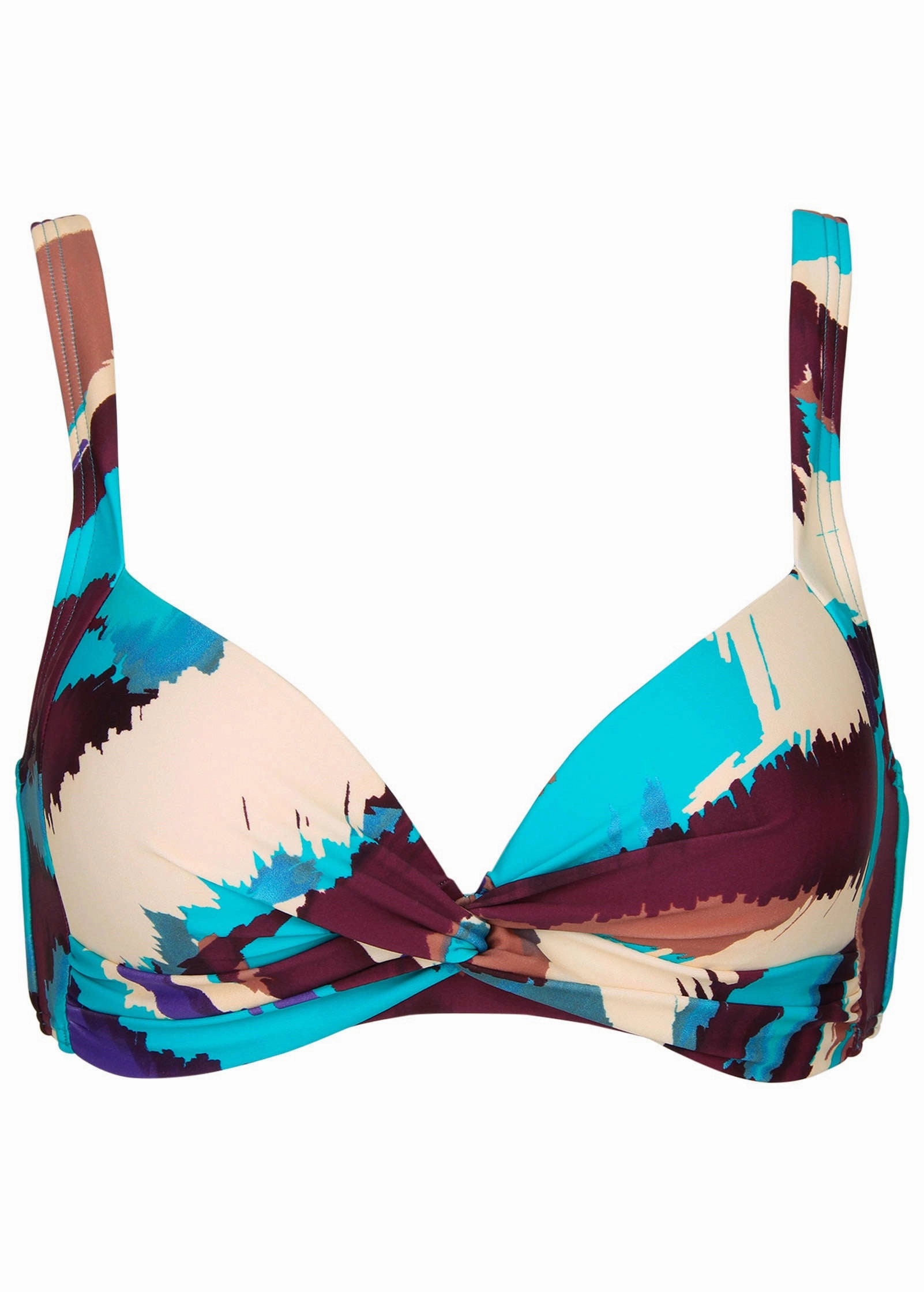St Lucia Twist Front Top - Ikat Flowers