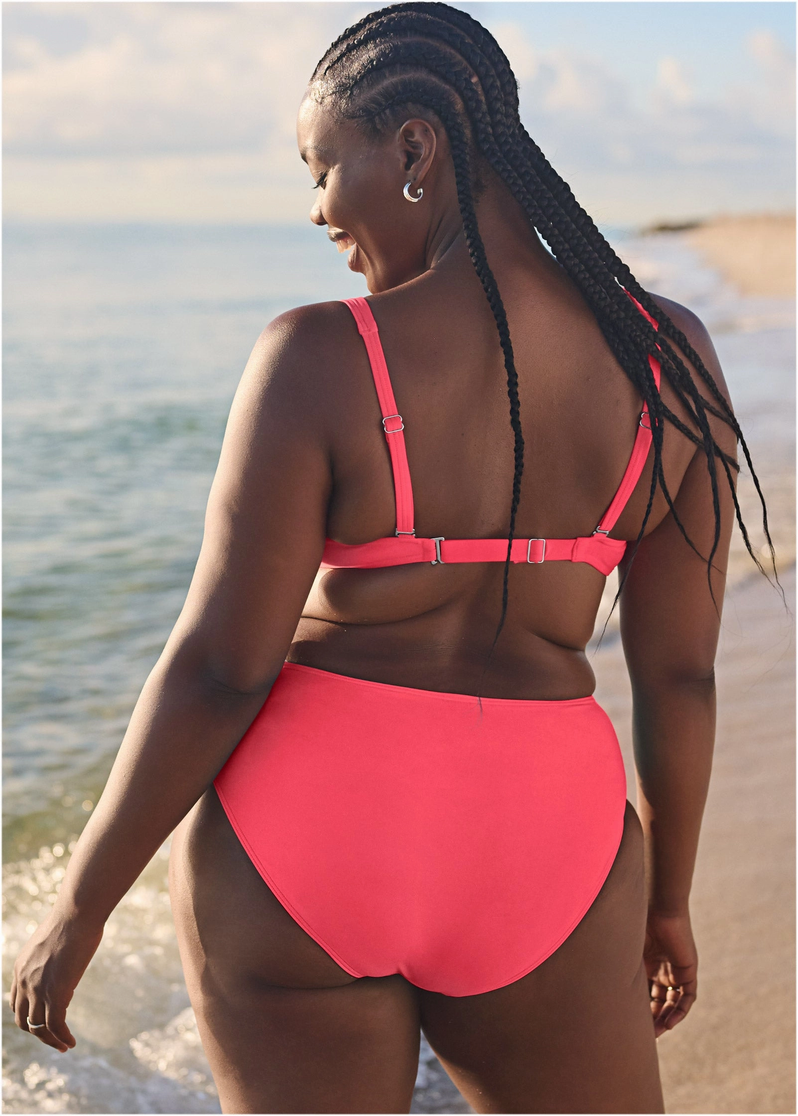 St Lucia Twist Front Top - Sunset Pink