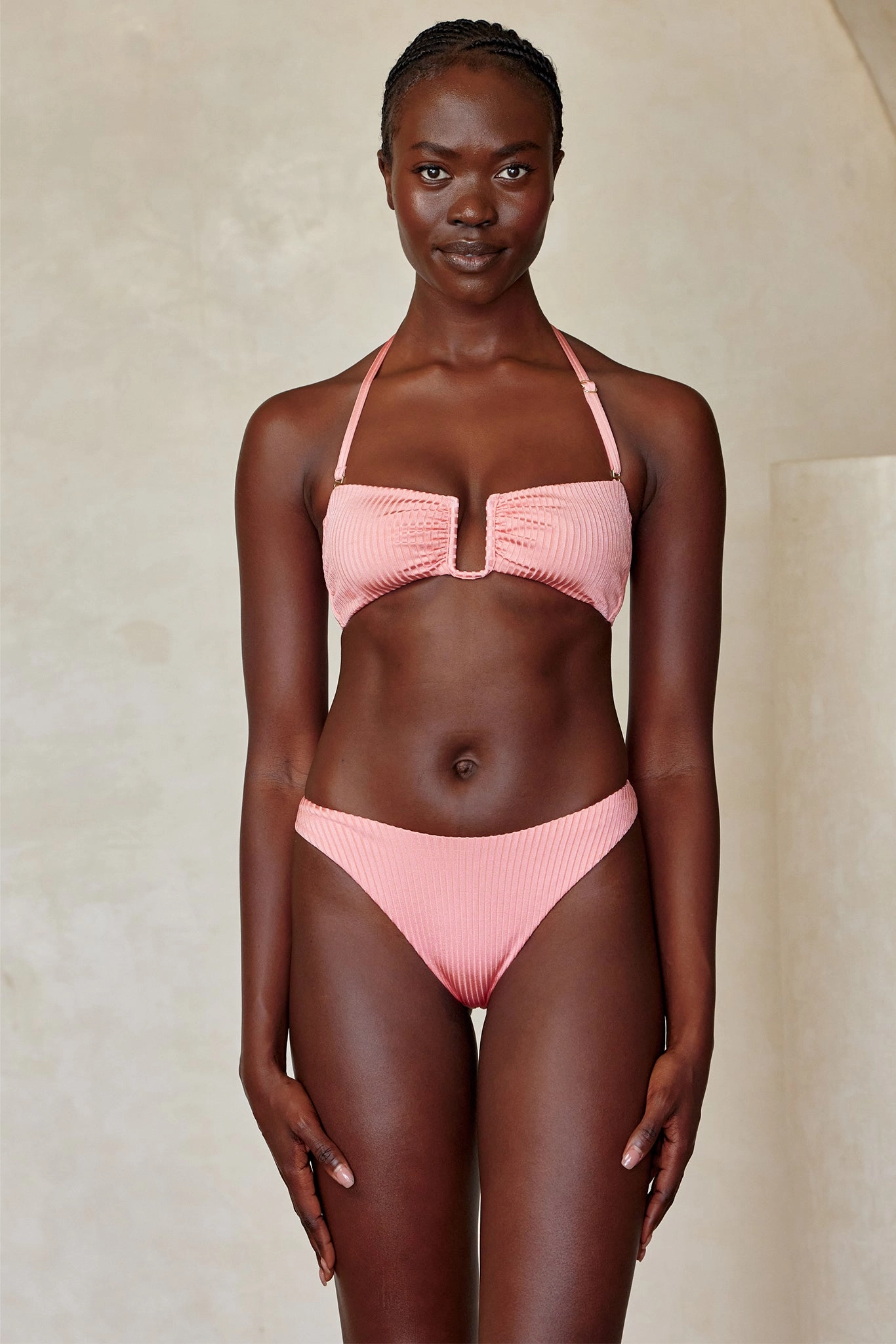 St. Martinique Bandeau - Guava Wide Rib