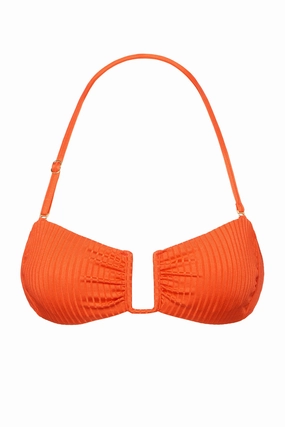 St. Martinique Bandeau - Papaya Wide Rib