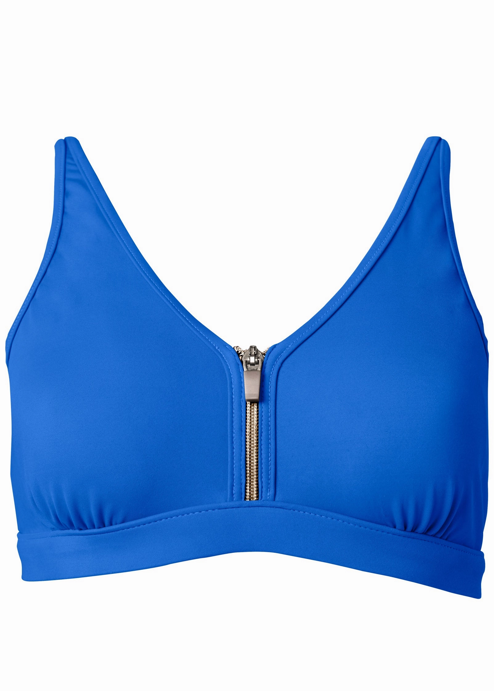 St Tropez Zip Up Top - Vibrant Cobalt