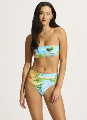 Sunset Bandeau Bikini Top - Turquoise