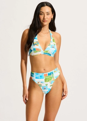 Sunset Multi Fit Triangle Bikini Top - Turquoise