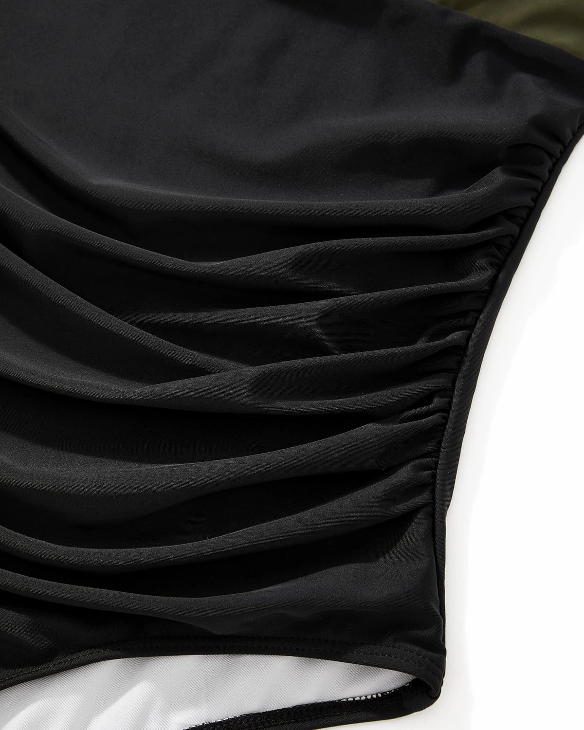 SUUKSESS Women Tummy Control One Piece Swimsuit Sexy Mesh High Neck Bathing Suit