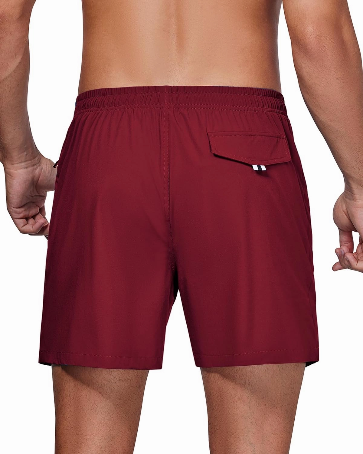 Swim Trunks Mens 5 Inch Inseam Compression Liner Short Men Bathing Suit Lined Swimming Shorts Men's Swim Suits