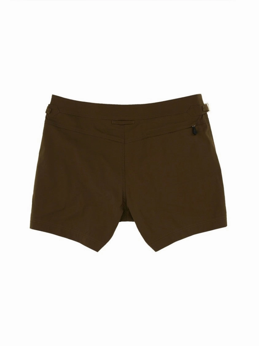 Tailored Brown Swimsuit With Adjustable Straps