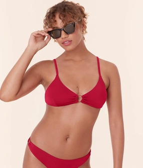 The Bonita Bikini Top - Eco Nylon - Garnet