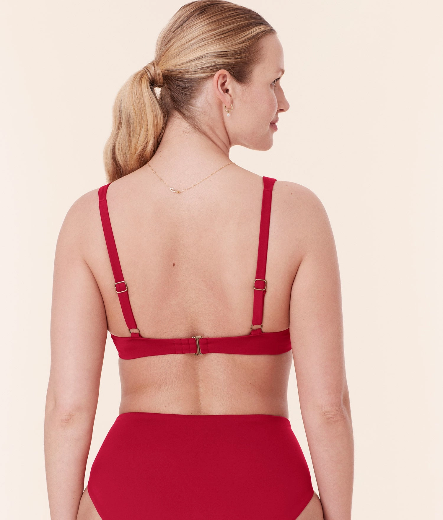 The Dalia Bikini Top - Eco Nylon - Garnet