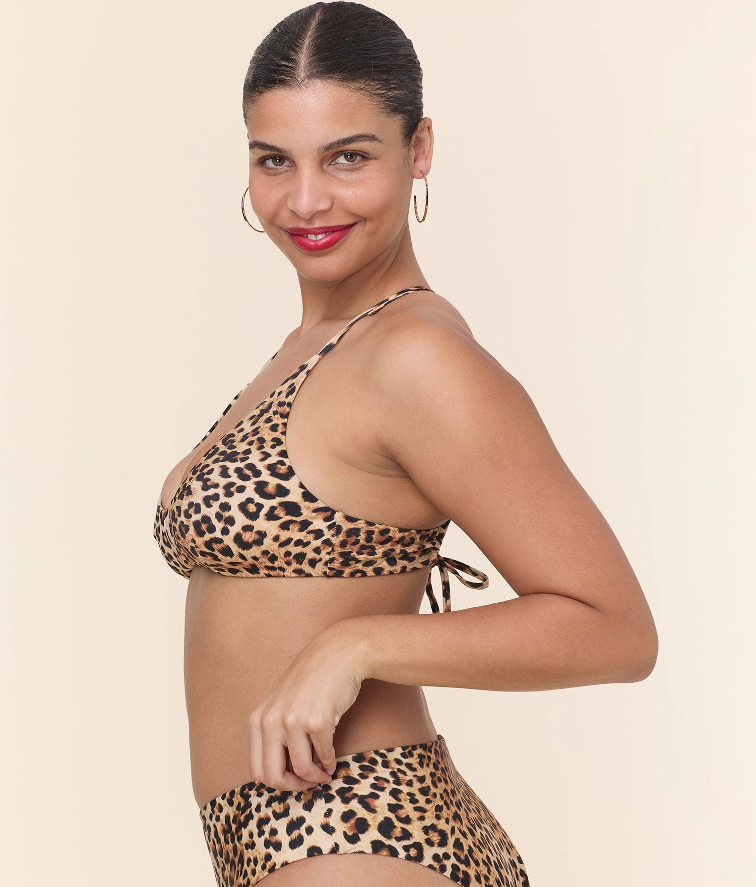 The Elwood Bikini Top - Eco Nylon - Leopard