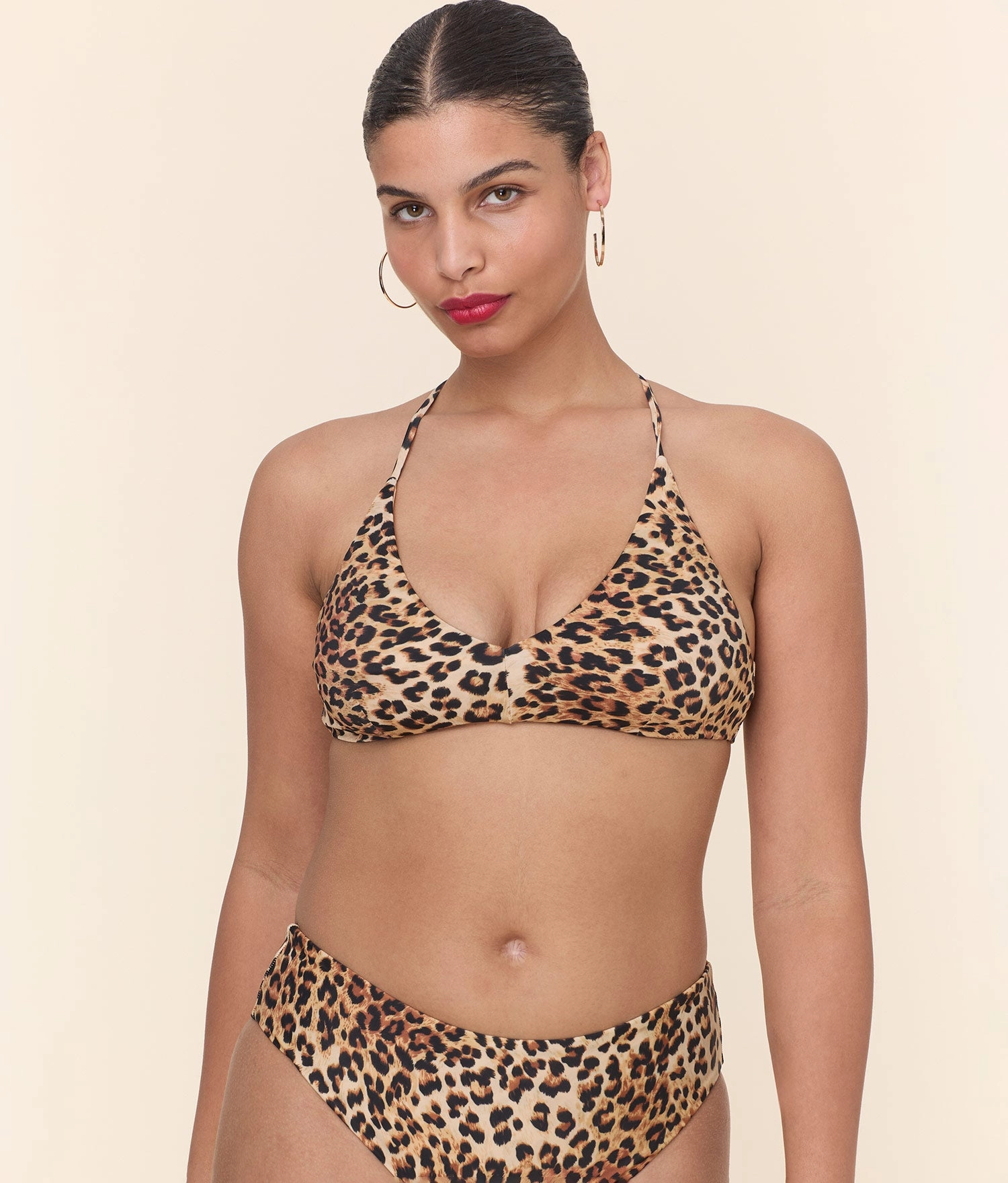 The Elwood Bikini Top - Eco Nylon - Leopard