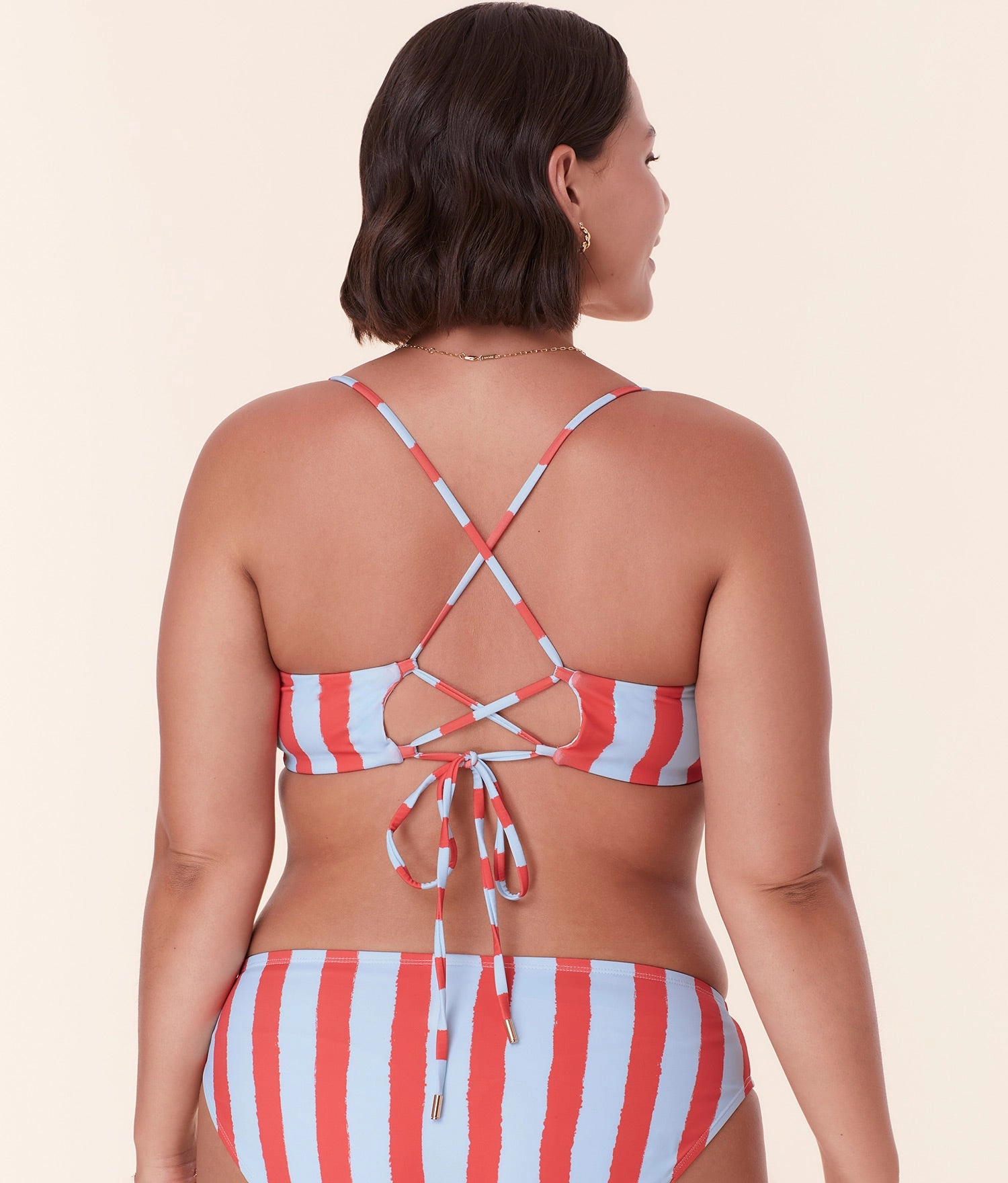 The Fiji Bikini Top - Eco Nylon - Candy Stripe