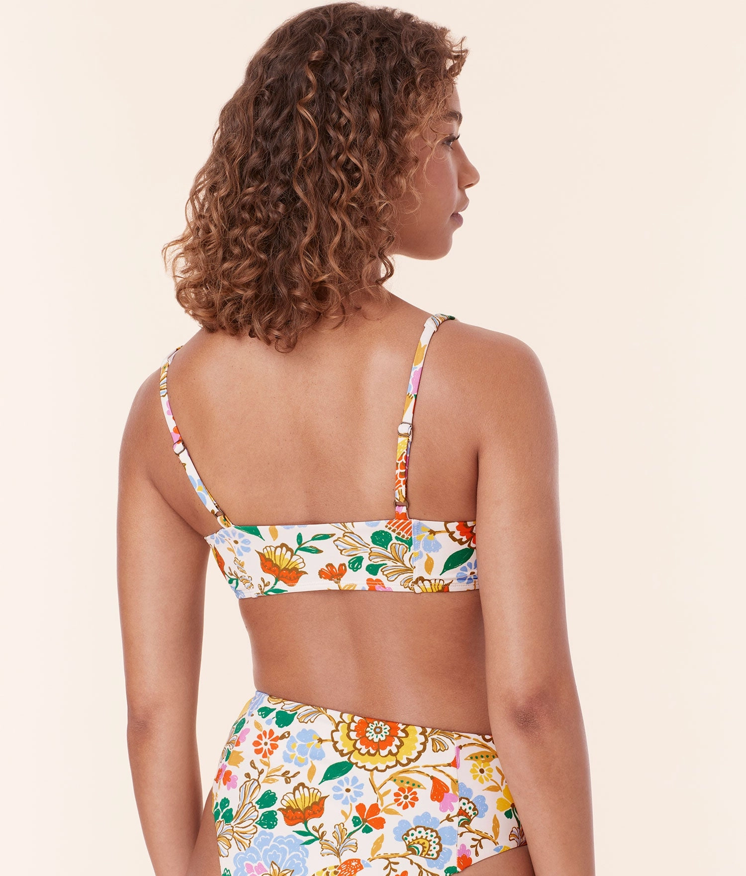The Havana Bikini Top - Eco Nylon - Bird Floral
