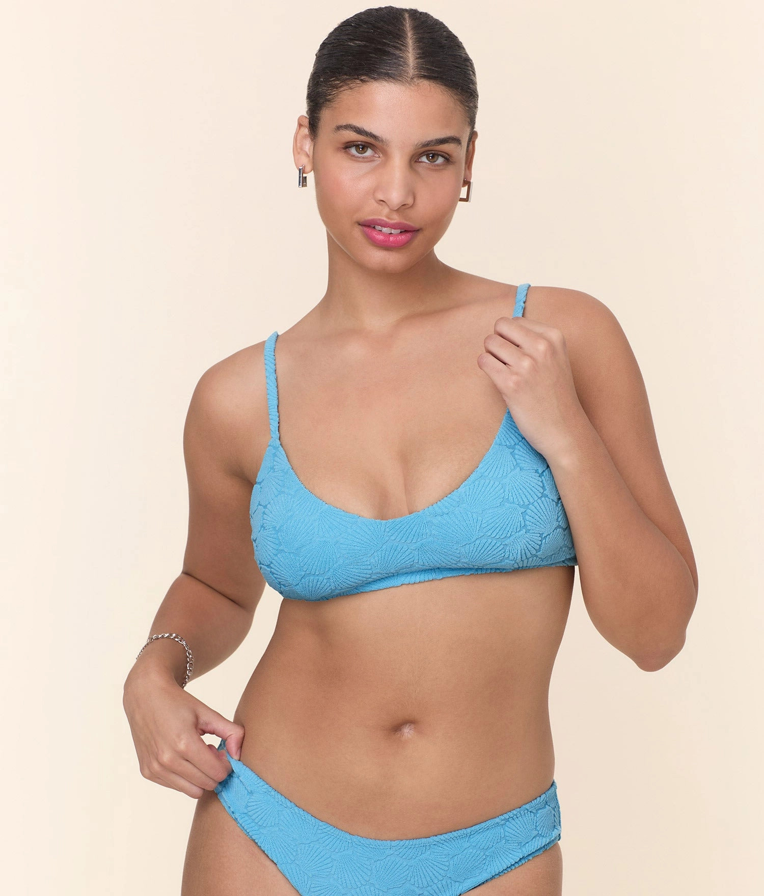 The Molokai Bikini Top - Terry Shells - Crystal