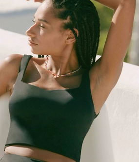 The Siren Swim Tank - Flat - Black