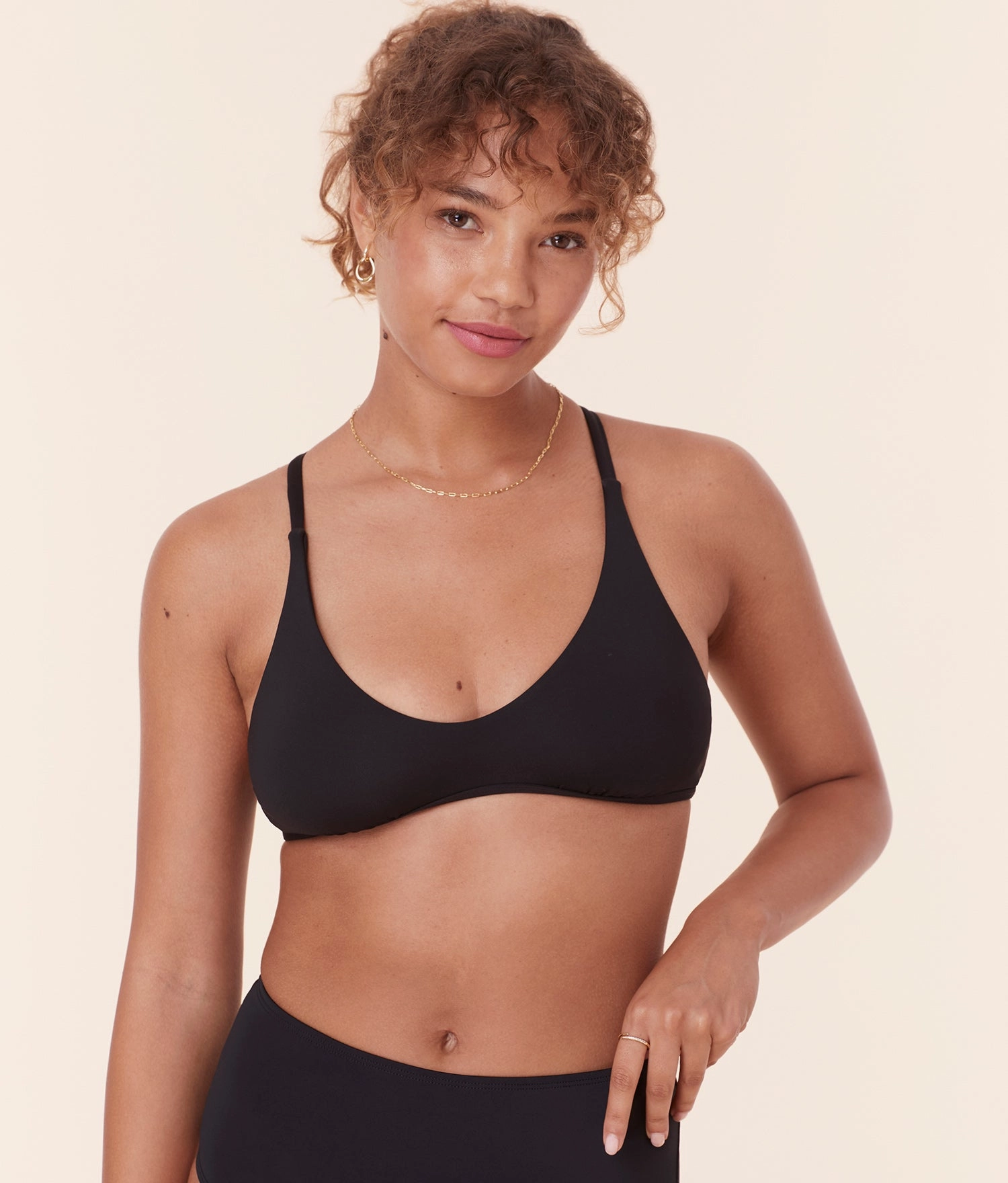 The Valencia Bikini Top - Flat - Black
