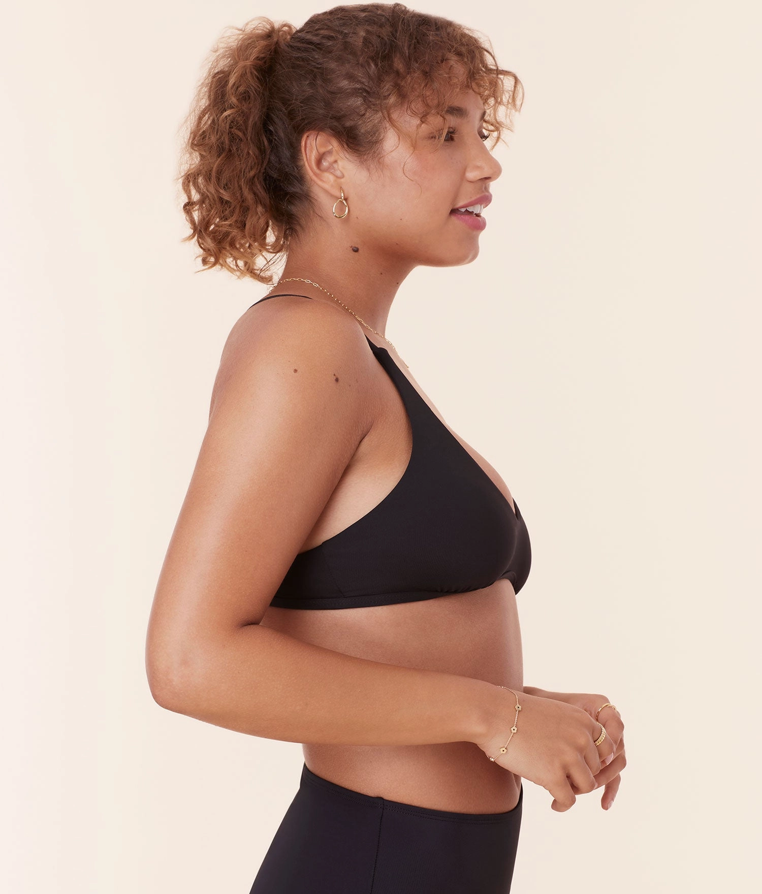 The Valencia Bikini Top - Flat - Black