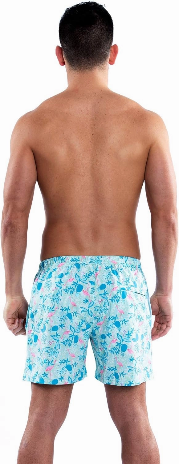 Third Wave Premium Swim Trunks - Men's 5 Inch Inseam Quick Dry Swim Shorts for Beach and Swimming