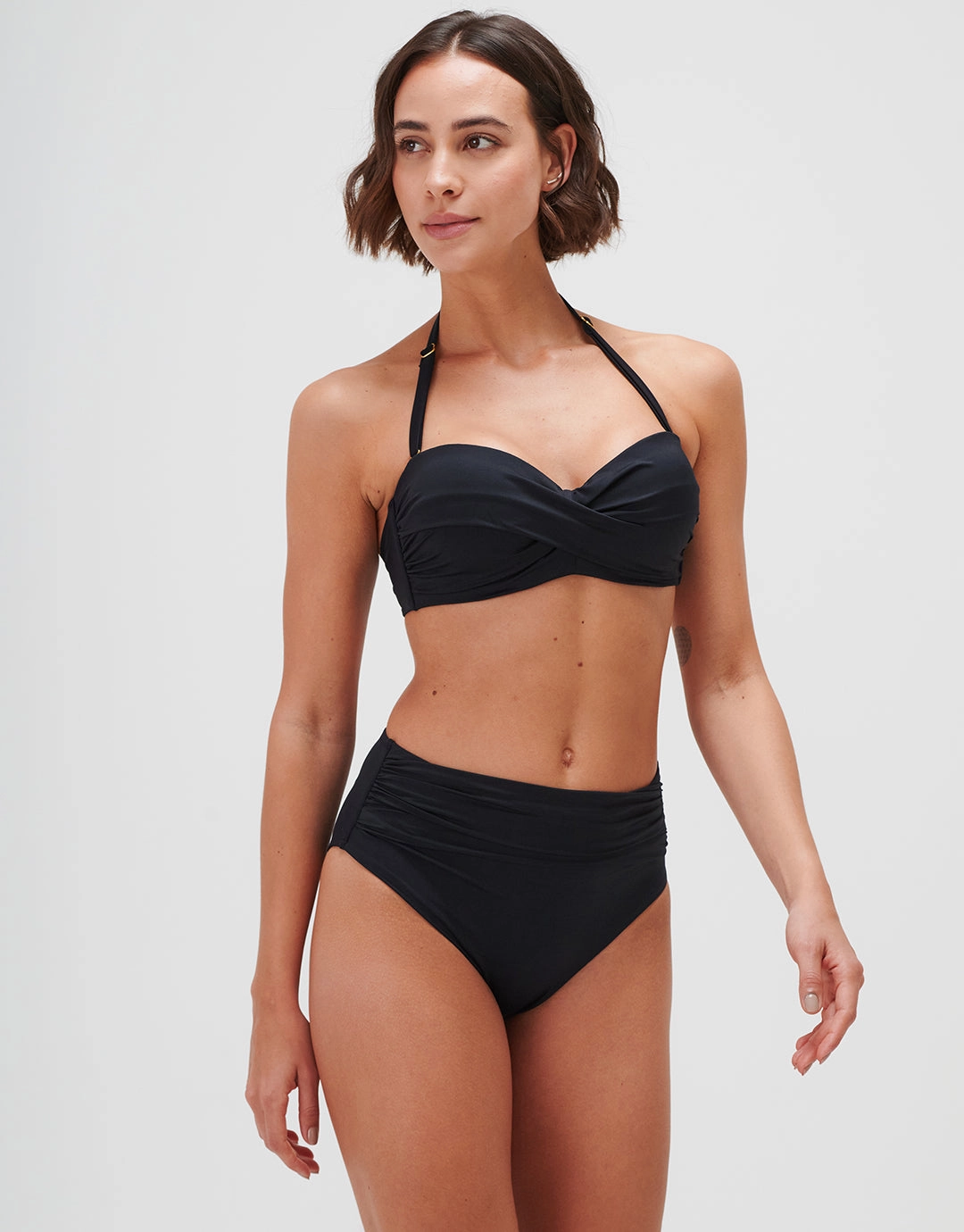 Timeless Twist Bandeau Bikini Top - Jet