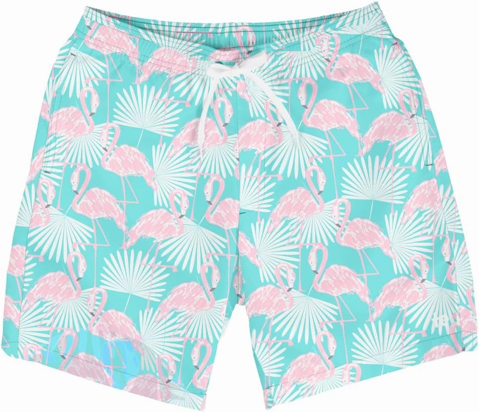 Tipsy Elves Men's Swim Trunks 7 Inch Inseam Classic Fit with Mesh Liner - Quick-Dry Funny Swimwear Bathing Suit