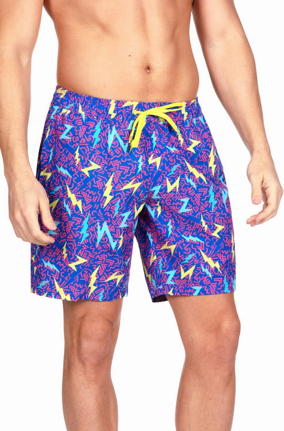 Tipsy Elves Men's Swim Trunks 7 Inch Inseam Classic Fit with Mesh Liner - Quick-Dry Funny Swimwear Bathing Suit
