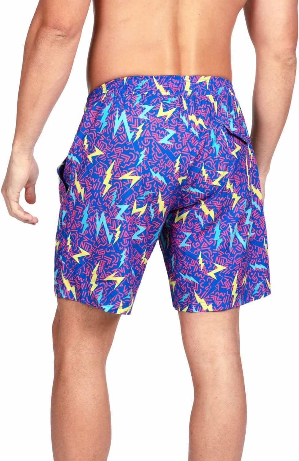 Tipsy Elves Men's Swim Trunks 7 Inch Inseam Classic Fit with Mesh Liner - Quick-Dry Funny Swimwear Bathing Suit