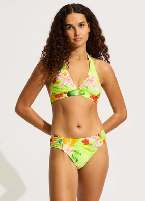 Tropique Multi Fit Longline Triangle Bikini Top - Aloe Gel
