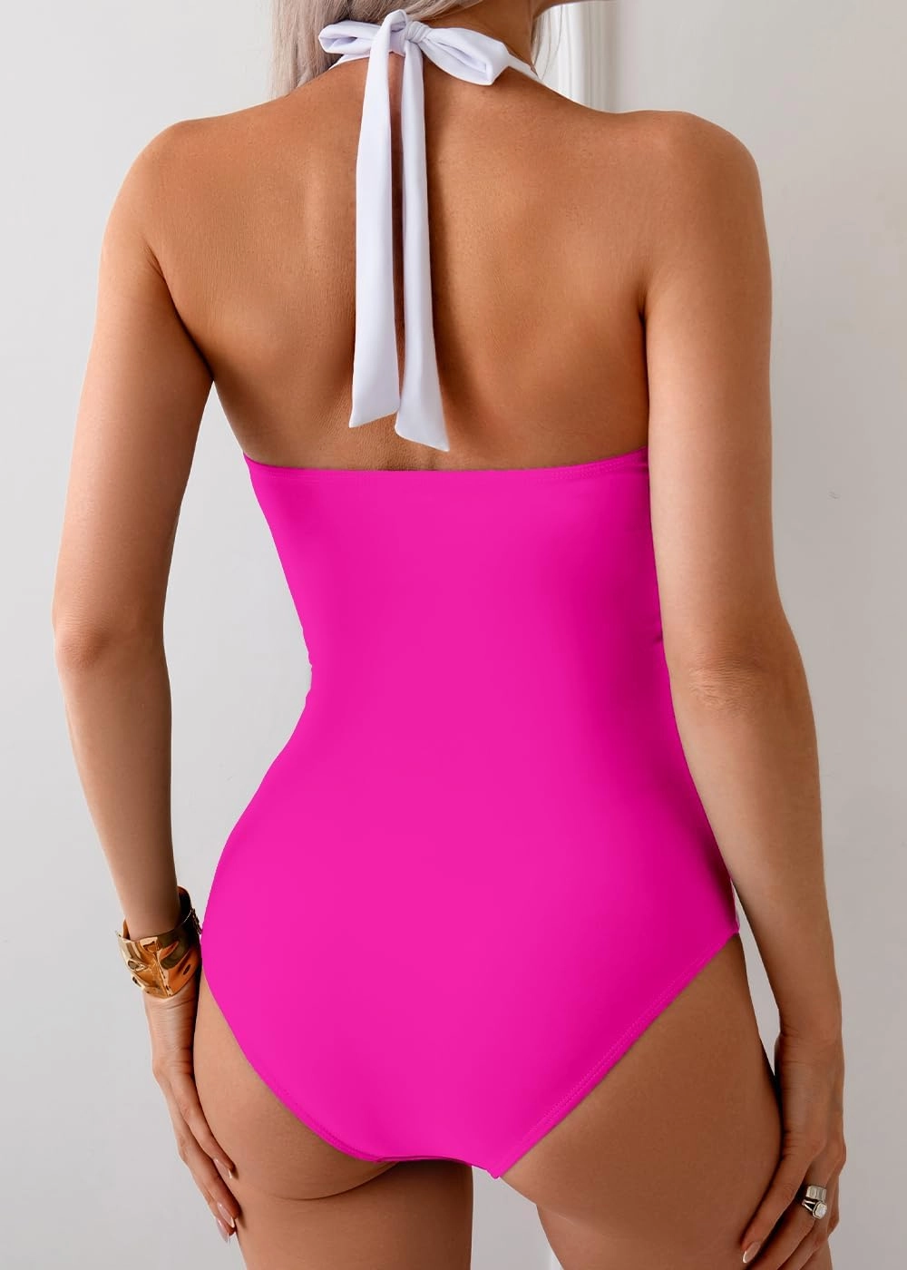 Tummy Control Swimsuits for Women Slimming Halter One Piece Bathing Suit