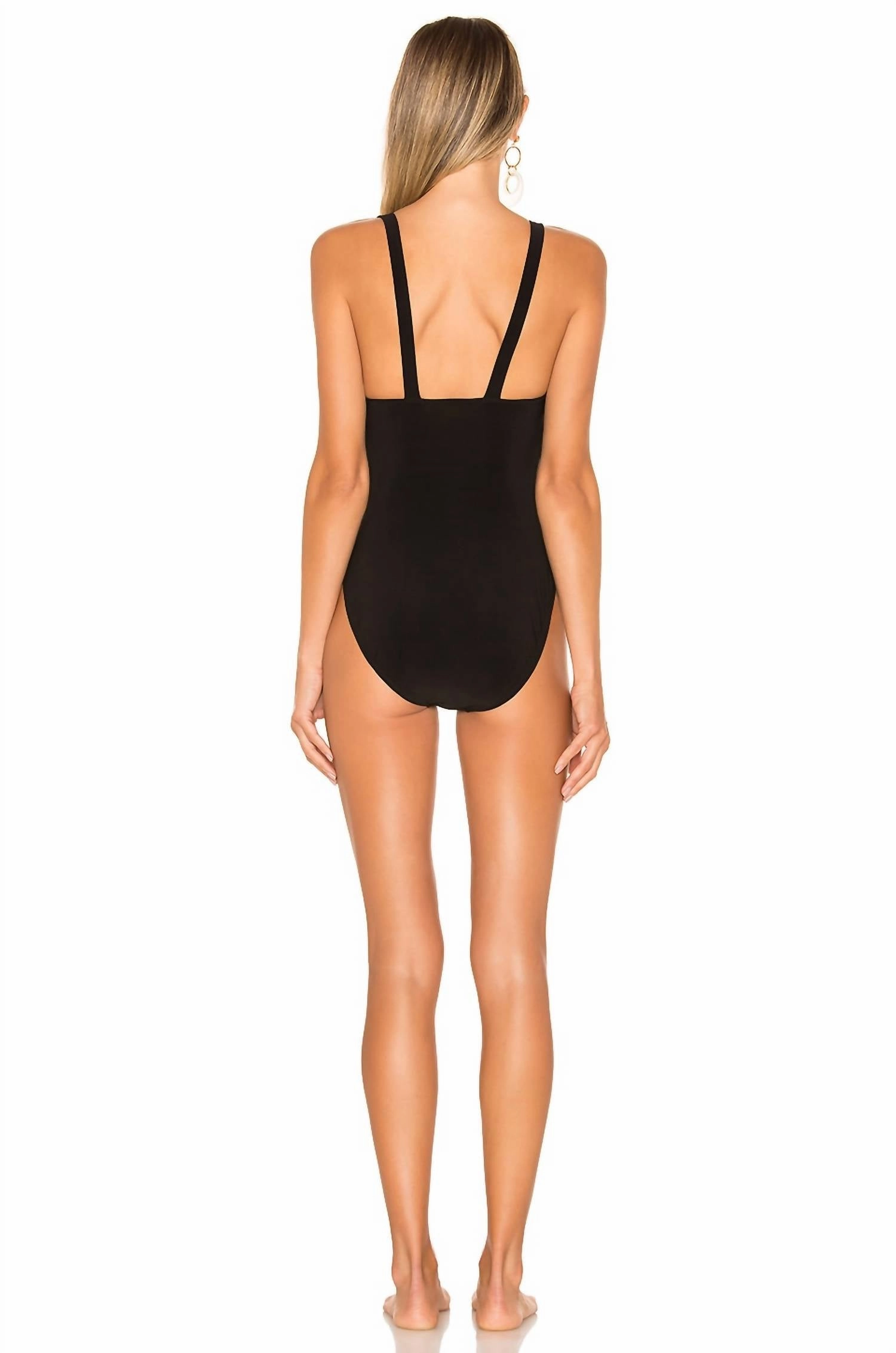 Twist Front Mio Swimsuit In Black