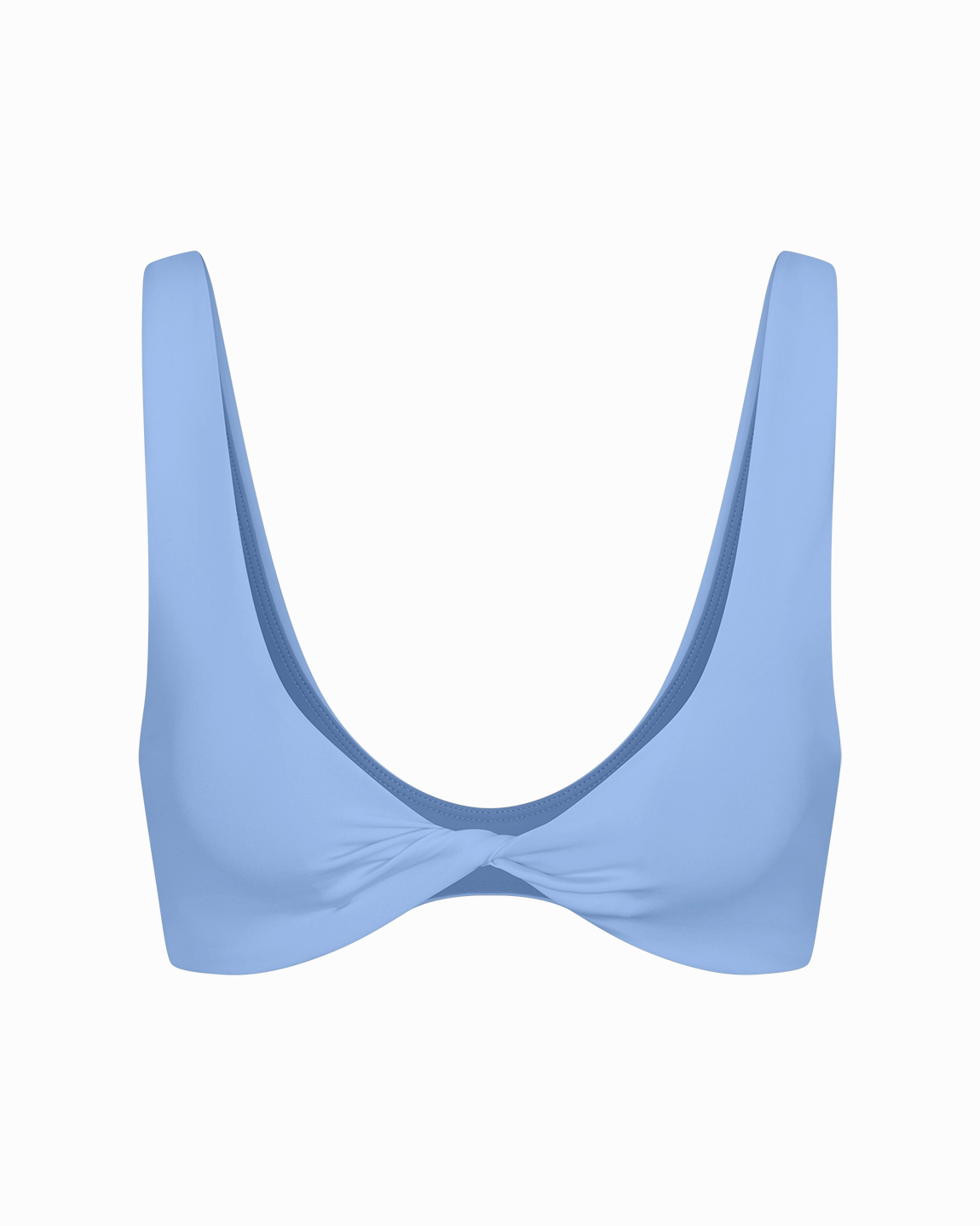 Twisted Plunge Top - Blue Skies