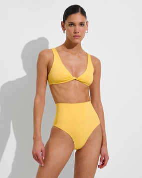 Twisted Plunge Top - Mango