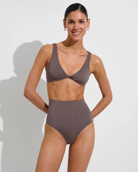 Twisted Plunge Top - Stormy