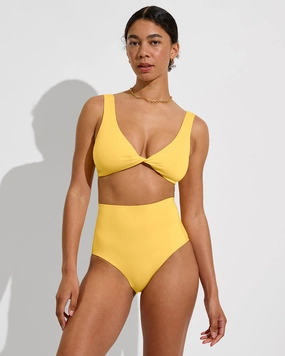 Twisted Plunge Top D - Mango