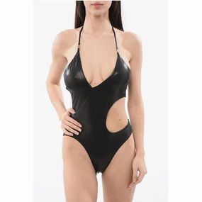 Versace Cut-out One-piece Swimsuit with LA GRECA Women's Logo